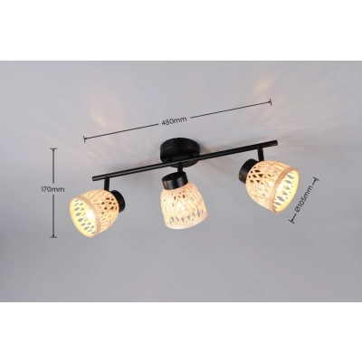 Laurent lampa sufitowa 3xE14 czarna R86093032