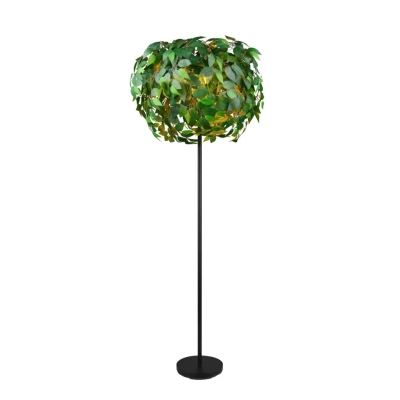 Leavy lampa podłogowa 3xE14 czarna, zielona R40463015