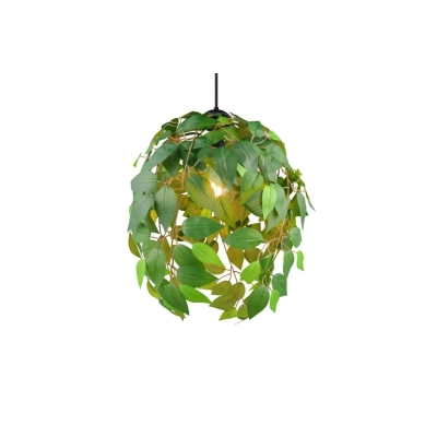 Leavy lampa wisząca 1xE27 czarna, zielona R10461915