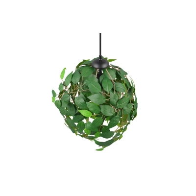 Leavy lampa wisząca 1xE27 czarna, zielona R10461915