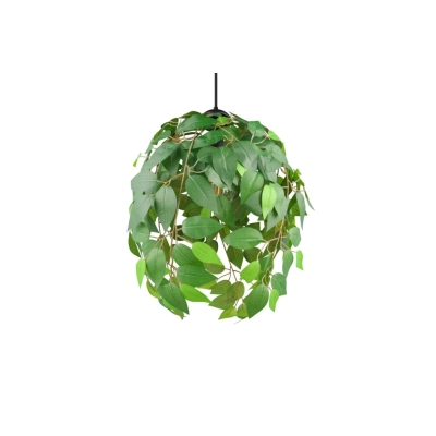 Leavy lampa wisząca 1xE27 czarna, zielona R10461915