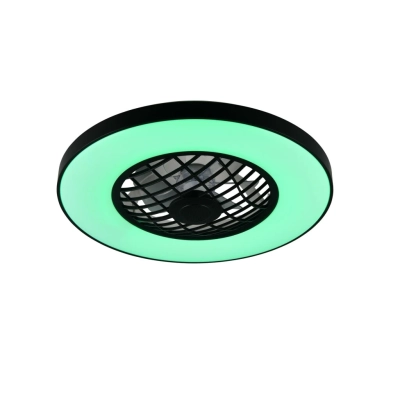 Linköping lampa sufitowa wentylator LED 45W 5600lm 2700K-6500K czarna R64462102