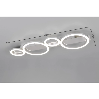 Lumos lampa sufitowa LED 26,5W 3300lm 4000K srebrna R64821106
