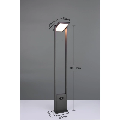 Malawi lampa stojąca solarna LED 5W 700lm 2300K-4000K antracyt 453769142