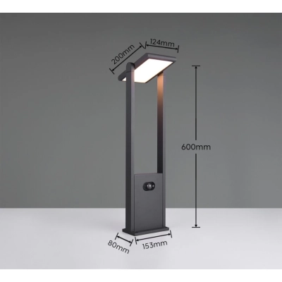 Malawi lampa stojąca solarna LED 5W 700lm 2300K-4000K antracyt 553769142