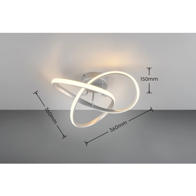 Meo lampa sufitowa LED 15W 1800lm 3000K srebrna R62101187