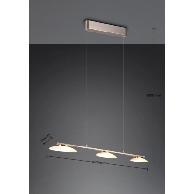 Merton lampa wisząca LED 3x9W 3x950lm 3000K srebrna 343610307