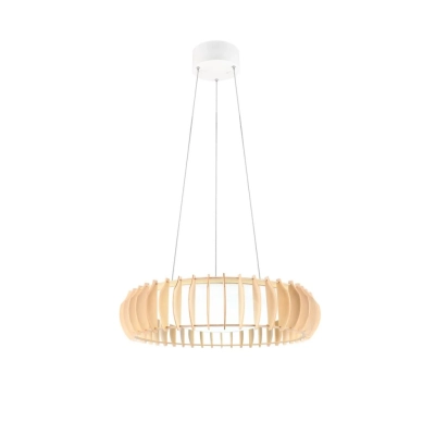 Monte lampa wisząca LED 40W 4700lm 3000K-6500K biała, drewno R32171930