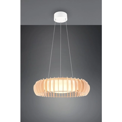 Monte lampa wisząca LED 40W 4700lm 3000K-6500K biała, drewno R32171930
