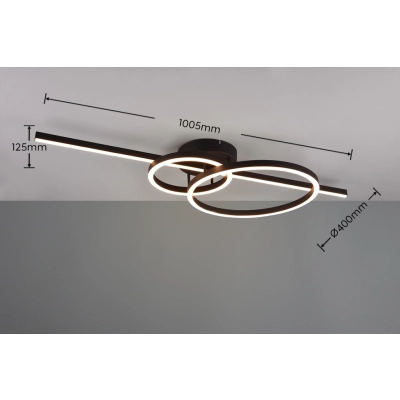 Montilla lampa sufitowa LED 54W 6300lm 2700K-6000K czarna 643010332