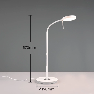 Monza lampka stołowa LED 12W 1400lm 2300K, 3000K, 4000K biała 523310131