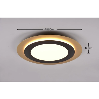 Morgan lampa sufitowa LED 42W 5600lm 2700K-6500K czarna, złota 641519280