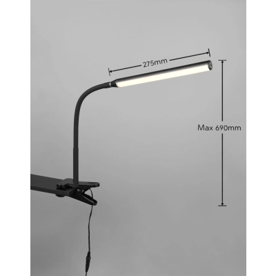 Nevada lampka stołowa LED 5W 600lm 3000K, 4000K, 5000K czarna R57941132