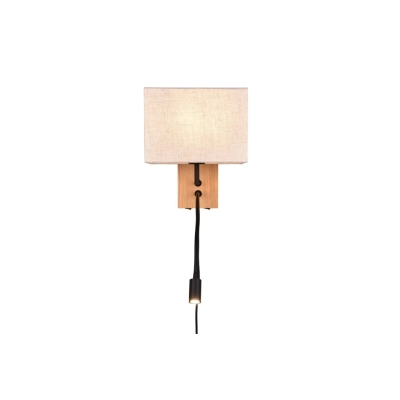 Nilam kinkiet 1xE27 LED 3,1W 310lm 3000K drewno, biały 212870236