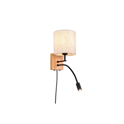 Nilam kinkiet 1xE27 LED 3,1W 310lm 3000K drewno, biały 212879236 TRIO lighting