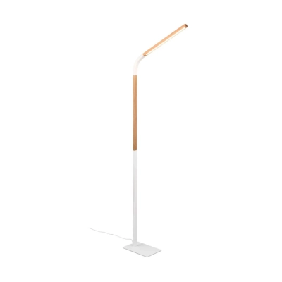 Norris lampa podłogowa LED 14W 1400lm 3000K biała, drewno 445210131