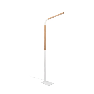 Norris lampa podłogowa LED 14W 1400lm 3000K biała, drewno 445210131