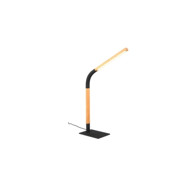 Norris lampka stołowa LED 7W 950lm 3000K czarna, drewno 545210132