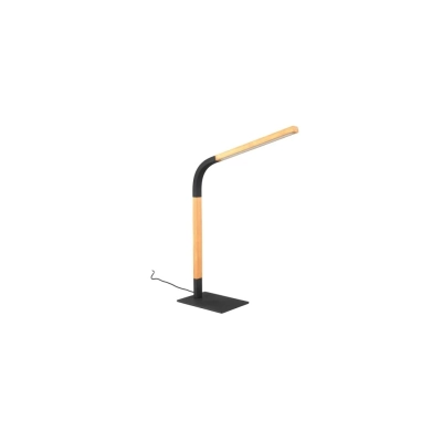 Norris lampka stołowa LED 7W 950lm 3000K czarna, drewno 545210132