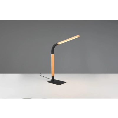 Norris lampka stołowa LED 7W 950lm 3000K czarna, drewno 545210132