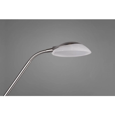 Orson lampa podłogowa LED 27W 2700lm, LED 4,5W 450lm 3000K srebrna, biała R40073507