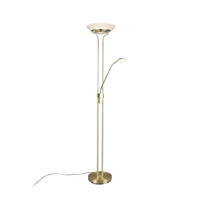 Orson lampa podłogowa LED 27W 2700lm, LED 4,5W 450lm 3000K złota, biała R40073508 TRIO lighting