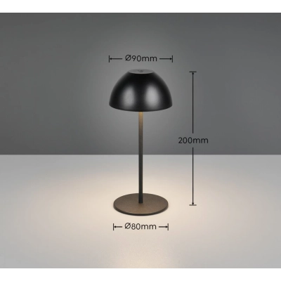 Ortiz lampka stołowa LED 2W 150lm 3000K czarna R55601132