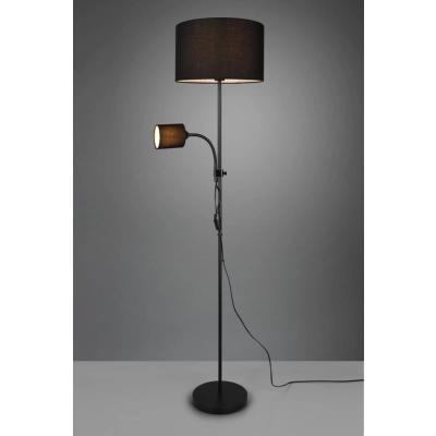 Owen lampa podłogowa 1xE27, 1xE14 czarna R40192002