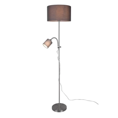 Owen lampa podłogowa 1xE27, 1xE14 srebrna, szara R40192007 TRIO lighting