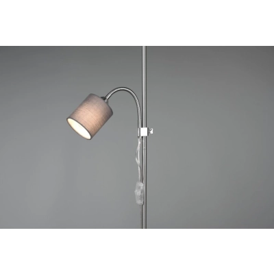 Owen lampa podłogowa 1xE27, 1xE14 srebrna, szara R40192007