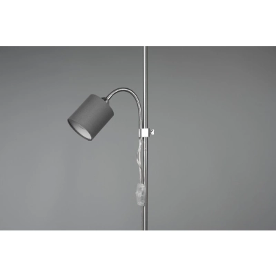 Owen lampa podłogowa 1xE27, 1xE14 srebrna, szara R40192007