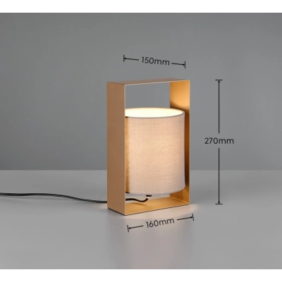 Pail lampka stołowa 1xE27 brązowa, szara R55751065