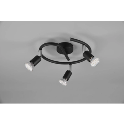 Paris lampa sufitowa 3xGU10 czarna R80913932