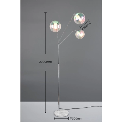 Paxton lampa podłogowa 3xE27 srebrna 416900306