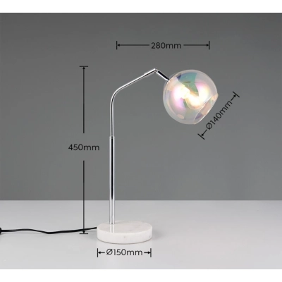 Paxton lampka stołowa 1xE14 srebrna 516900106