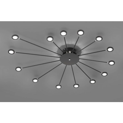 Peacock lampa sufitowa LED 15x2,6W 15x260lm 3000K czarna 679511532 TRIO lighting