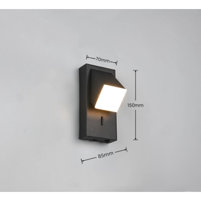 Raglan kinkiet LED 3W 400lm 3000K czarny 248570132