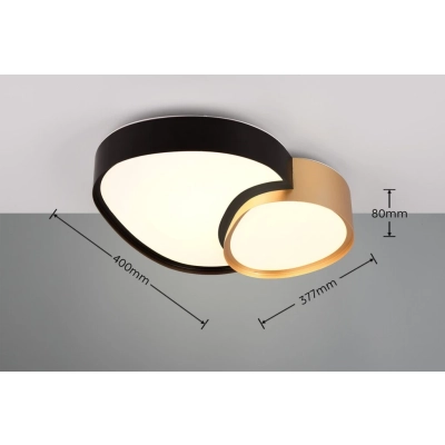 Rise lampa sufitowa LED 21W 2400lm 2700K-6500K czarna, złota 647510280