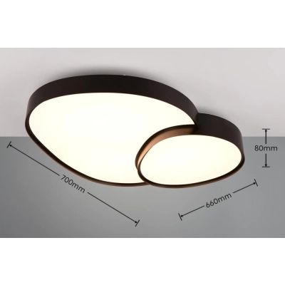 Rise lampa sufitowa LED 51W 5100lm 2700K-6500K czarna 647519232
