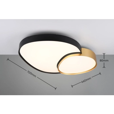 Rise lampa sufitowa LED 51W 5100lm 2700K-6500K czarna, złota 647519280