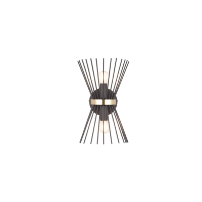 Rod kinkiet 2xE14 czarny, złoty R21532080
