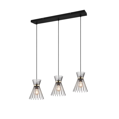 Rod lampa wisząca 3xE27 czarna, złota R31533080 TRIO lighting