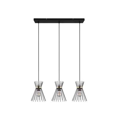 Rod lampa wisząca 3xE27 czarna, złota R31533080