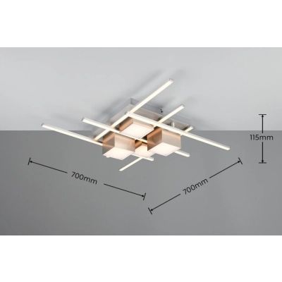 Roger lampa sufitowa LED 35W 4050lm 2700K-6500K srebrna 647810407