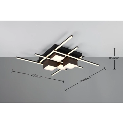 Roger lampa sufitowa LED 35W 4050lm 2700K-6500K czarna 647810432