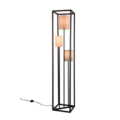 Ross lampa podłogowa 3xE27 czarna, beżowa 403100317 TRIO lighting