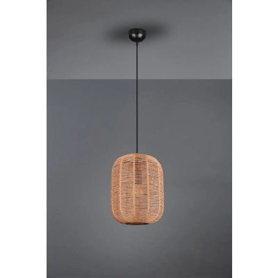 Runa lampa wisząca 1xE27 czarna, brązowa 303090132