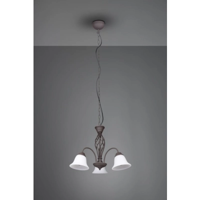 Rustica lampa wisząca 3xE14 miedziana, biała  101000324