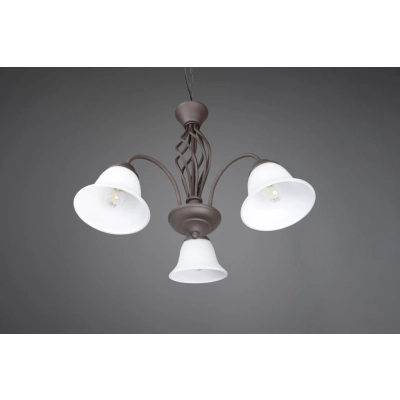Rustica lampa wisząca 3xE14 miedziana, biała  101000324