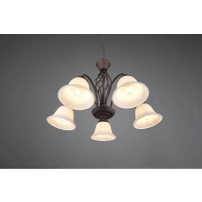 Rustica lampa wisząca 5xE14 miedziana, biała  101000524